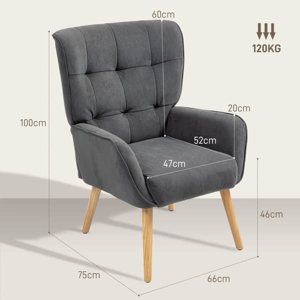 Fåtölj, 66x75x100 cm, Grå