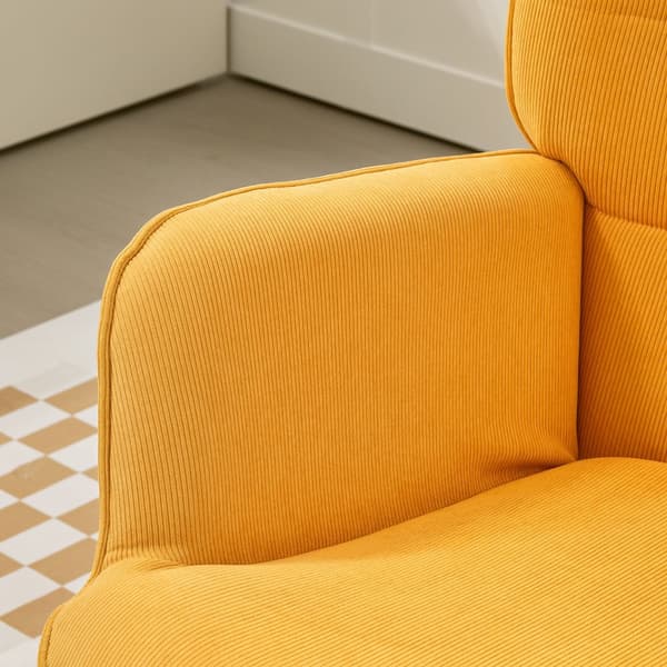 Lænestol med Fodskammel, 72x80x101 cm, Orange