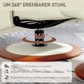 Miniatyrbillede 5 af 9: Afslapningsstol med Skammel, 94x98x104 cm, Creme Hvid
