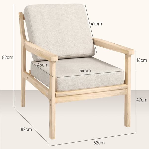 Nojatuoli, 62x82 cm, Beige
