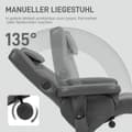 Miniatyrbillede 5 af 9: Lænestol med Liggefunktion, 78x86x93 cm, Mørkegrå