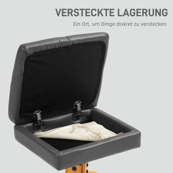 Lænestol med Liggefunktion, 78x86x93 cm, Mørkegrå