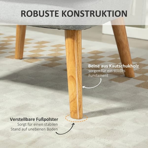 Lounge Stol, 63x69x79.5 cm, Lys Grå