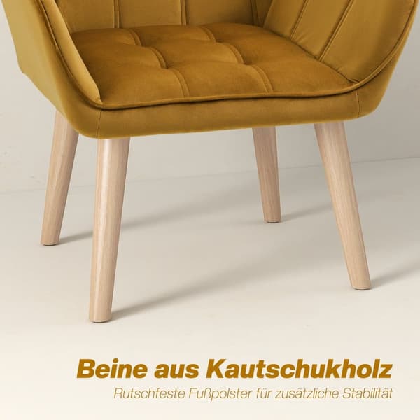 Nojatuoli, 67x61.5x71 cm, Keltainen