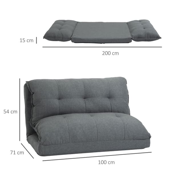 Golvvilstol, 2-i-1, 100x71x54 cm, Grå