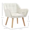 Miniatyrbillede 3 af 9: Lænestol, 64x62x72.5 cm, Creme