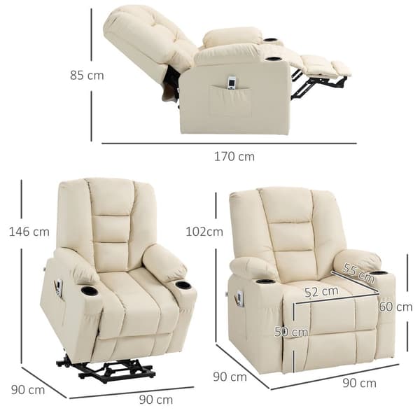 Lepotuoli, 90x98 cm, Beige