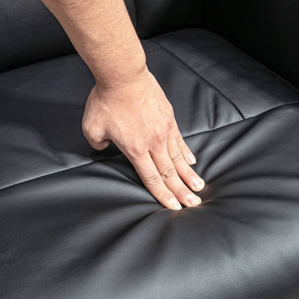 Avslappningsstol med Ottoman, 76x81x101 cm, Svart