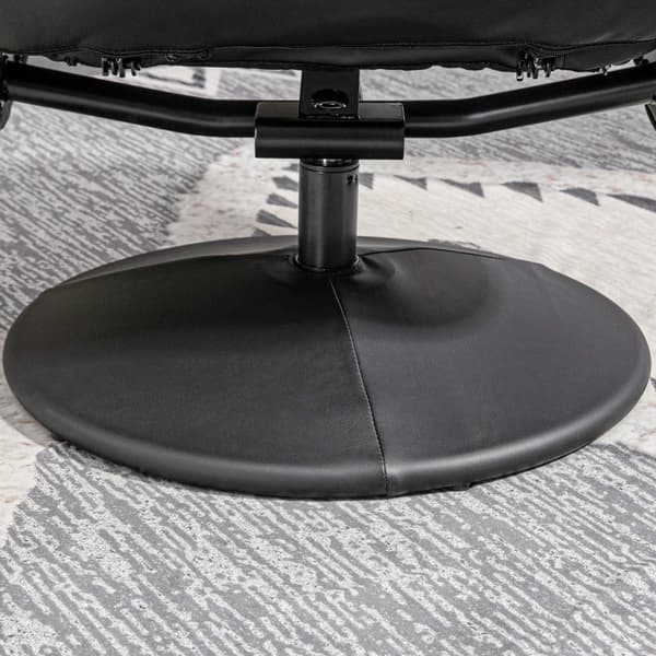 Avslappningsstol med Ottoman, 76x81x101 cm, Svart