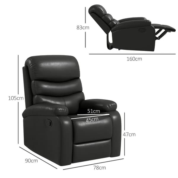 TV-tuoli, L90 x S78 x K105 cm, Musta