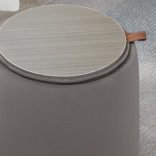 Ottoman Sittplats Pall, 2-i-1, Ø44 x 47,5H cm, Mörkgrå