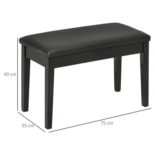 Pianopall, 75x35x49 cm, Svart