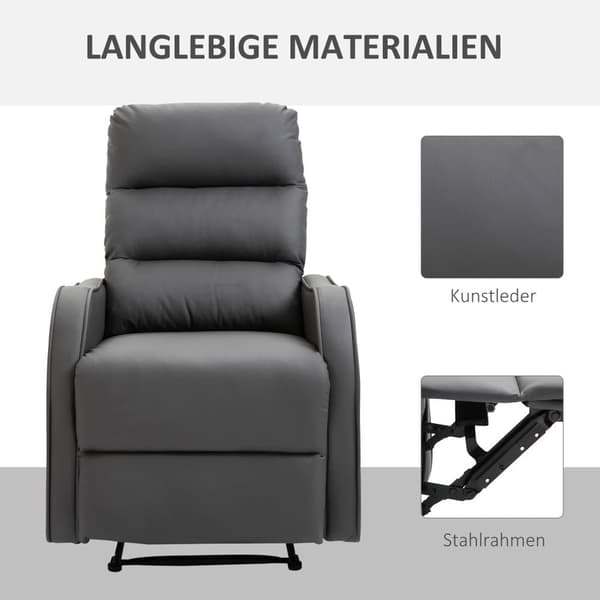 Avkopplingsstol, 89x65x100 cm, Mörkgrå