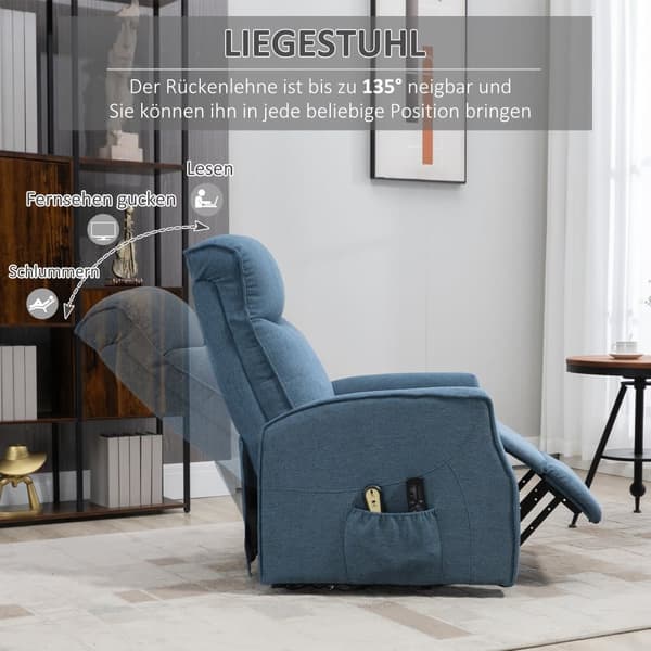 Hierontatuoli, 74,5L x 87,5S x 110K cm, Sininen