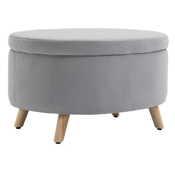 Bänk med förvaring, 71x51.5x42 cm, Ljusgrå
