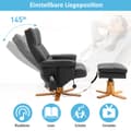 Miniatyrbild 5 av 8: Massagestol med fotpall, 80x86x99 cm, Svart