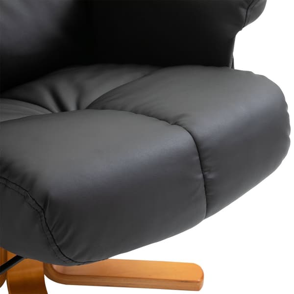 Massagestol med fotpall, 80x86x99 cm, Svart