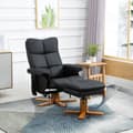 Miniatyrbild 2 av 8: Massagestol med fotpall, 80x86x99 cm, Svart