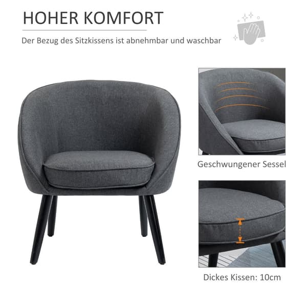 Lounge stol, 71x65x75 cm, Grå