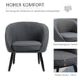Miniatyrbillede 4 af 9: Lounge stol, 71x65x75 cm, Grå