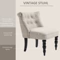 Pikkukuva 5 / 9: Rentoutumistuoli, Vintage, 67x67x78 cm, Beige Musta