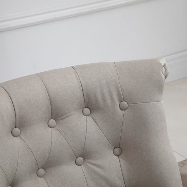 Rentoutumistuoli, Vintage, 67x67x78 cm, Beige Musta