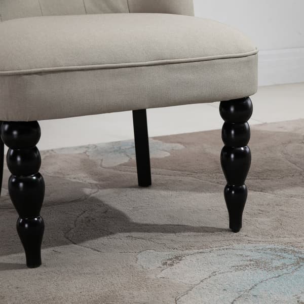 Rentoutumistuoli, Vintage, 67x67x78 cm, Beige Musta