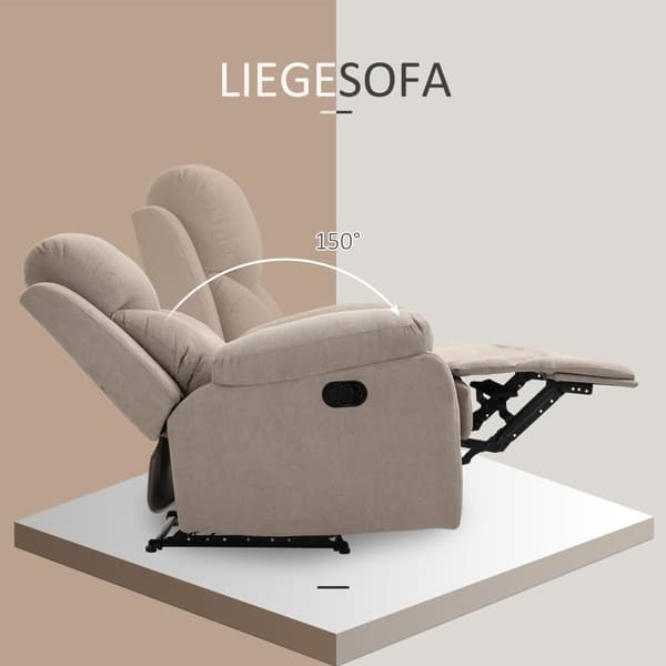 Recliner Enkelt Sofa, 97x96x105.5 cm, Beige