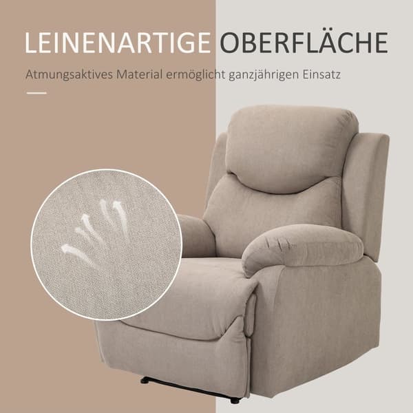 Recliner Enkelt Sofa, 97x96x105.5 cm, Beige