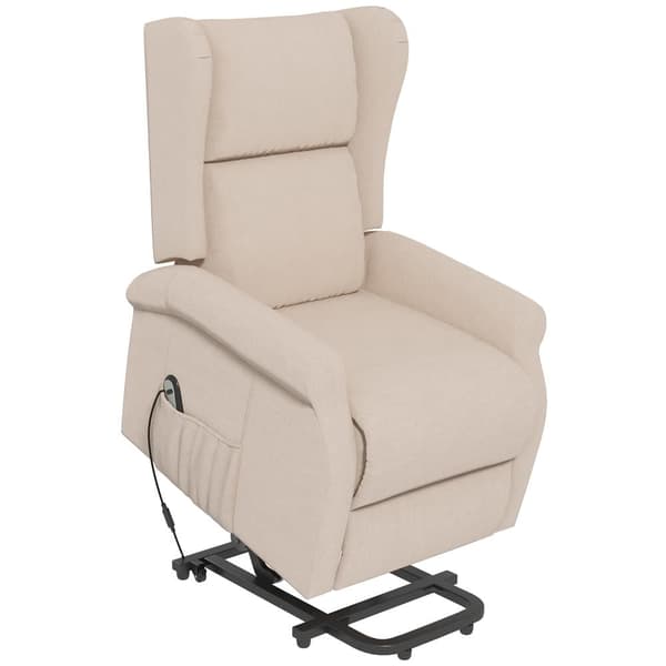 Recliner med elektrisk tilbagelæningsfunktion, 72,5x94x109 cm, Creme