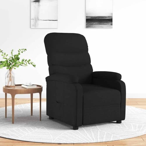 Reclinerfåtölj svart tyg