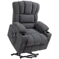 Miniatyrbild 10 av 11: Rootz Electric Power Lift Stand Up Chair - Recliner - Cinema Chair - Massage & Heat - 93W X 91D x 110H CM - USB Ports & Cup Holders - Grey