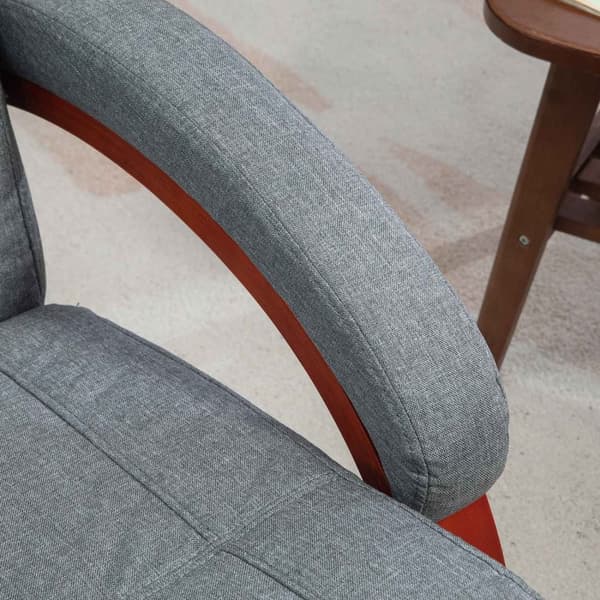 Rootzin lepotuoli - Lounge -tuoli - lepotuoli - 360 ° kääntö - 68 cm x 86cm x 100cm - harmaa