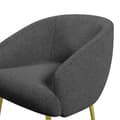 Miniatyrbillede 10 af 11: Moderne Sherpa-lænestol med fodskammel – ergonomisk loungesæde med guldfarvede ben og luksuriøs stuekomfort
