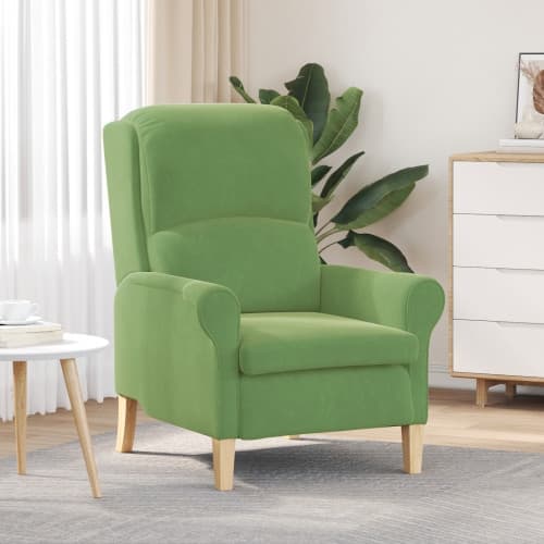 Ljusgrön Fåtölj Ljusgrön Tyg, Trä Standard storlek Ergonomisk