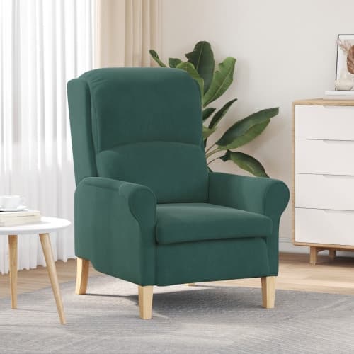Mörkgrön Fåtölj Mörkgrön Tyg med träben Mellan Ergonomisk