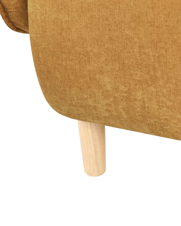 Lenestol Gul Polstret Dobbel Stoff Stol Badekar Retro Stil