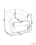 Miniatyrbilde 3 av 11: Lenestol Off-white Lysebrun Boucléstoff Tre Retro design Stue Spisestue Stol