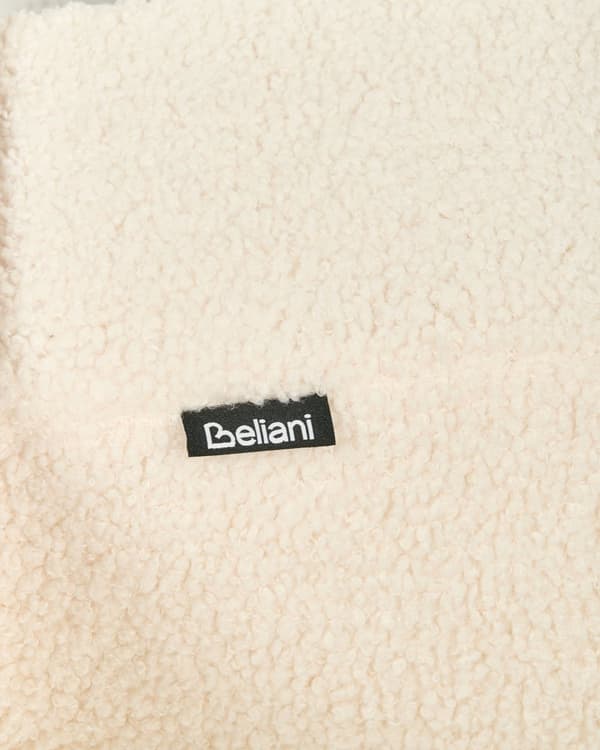 Lenestol Off-white Lysebrun Boucléstoff Tre Retro design Stue Spisestue Stol