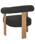 Miniatyrbilde 7 av 11: Lenestol Svart Mørkebrun Boucléstoff Tre Retro design Stue Spisestue Stol