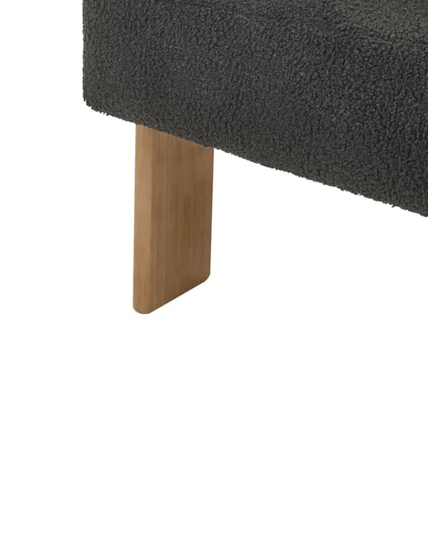 Lenestol Svart Mørkebrun Boucléstoff Tre Retro design Stue Spisestue Stol
