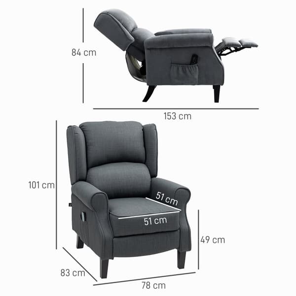 Rootz Massagestol med uppvärmning - Avslappning fåtölj - Reclinerstol - Stressreduktion - 78 cm x 83 cm x 101 cm