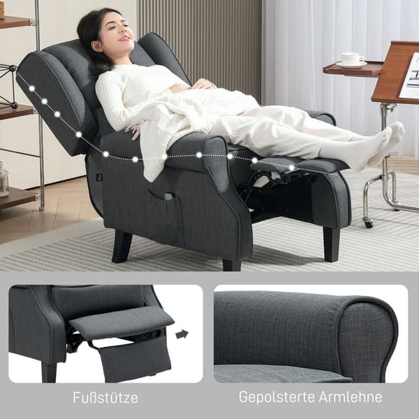 Rootz Massagestol med uppvärmning - Avslappning fåtölj - Reclinerstol - Stressreduktion - 78 cm x 83 cm x 101 cm