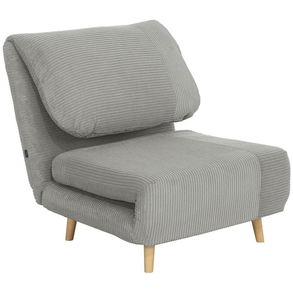 Rootz 2 -in -1 Sleep nojatuolin vierasvuode - lepotuoli - taitettava sohva - Säädettävä niskatuki - Avaruussäästö - 82 cm x 89cm x 83cm harmaa