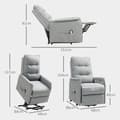 Miniatyrbillede 3 af 10: Rootz RECLINER LANSCHAIR - Elektrisk afslapningsstol - Grå stående hjælp - Fjernbetjening - Luksuriøs komfort - 68 cm x 88 cm x 104 cm