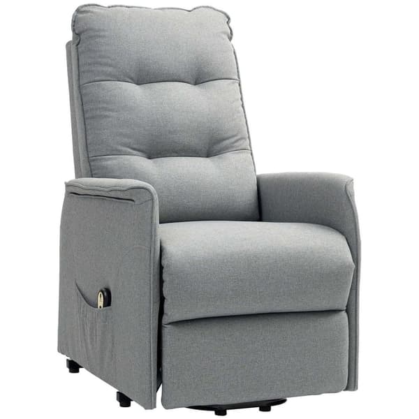 Rootz RECLINER LANSCHAIR - Elektrisk afslapningsstol - Grå stående hjælp - Fjernbetjening - Luksuriøs komfort - 68 cm x 88 cm x 104 cm