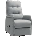 Miniatyrbillede 1 af 10: Rootz RECLINER LANSCHAIR - Elektrisk afslapningsstol - Grå stående hjælp - Fjernbetjening - Luksuriøs komfort - 68 cm x 88 cm x 104 cm