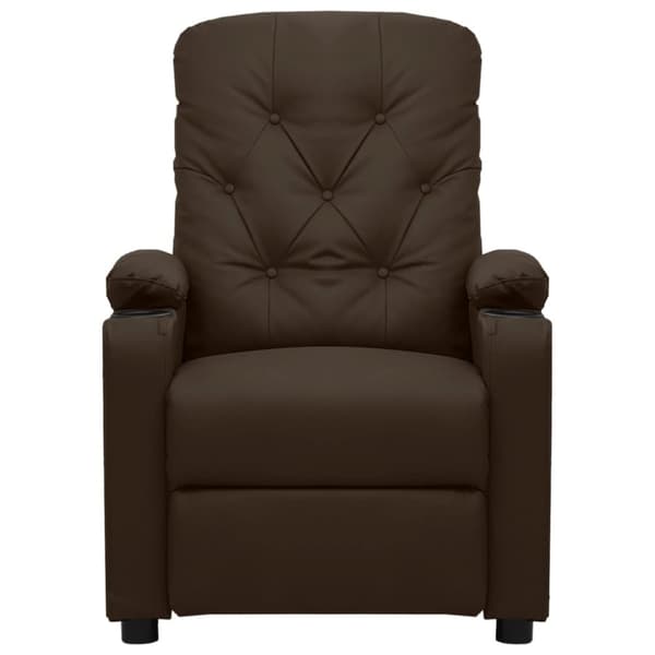 Reclinerfåtölj brun konstläder