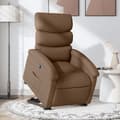 Miniatyrbild 1 av 2: Reclinerfåtölj med uppresningshjälp brun tyg