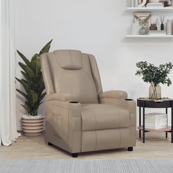 Reclinerfåtölj cappuccino konstläder